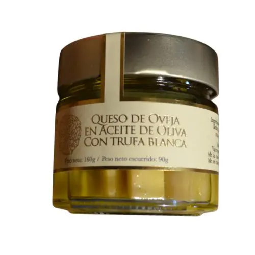 Queso de  oveja en aceite de oliva con trufa blanca